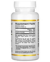 Цинк Zinc Picolinate 50 mg 120 капсул California Gold Nutrition vit0004745 - мініатюра 2