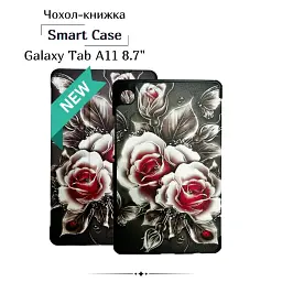 Чохол до планшета BeCover Smart Case Samsung Galaxy Tab A11 SM-X133/X135 8.7" Black Rose (713983) - мініатюра 2