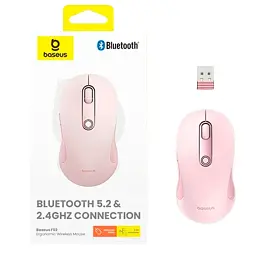 Бездротова миша Baseus F02 ErgonoXiaomic Wireless Mouse B01055505411-01 Pink - мініатюра 4