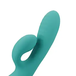 Вібратор-кролик Loveline Inflatable Rabbit 20 см (зелений) - мініатюра 18