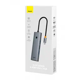 USB-хаб Baseus UltraJoy Series 6-Port B00052802811-03 Grey - мініатюра 2