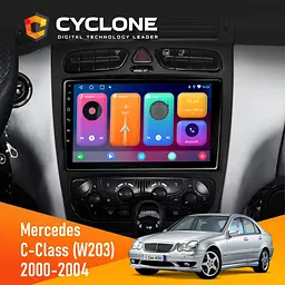 Штатна магнітола Mercedes-Benz C-Class (W203) 2000-2004 AMP Cyclone C9-001 2x32 CPL Cyclone (НФ-00002587)
