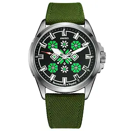 Awarder Embroidery Silver-Green Green Battery 10ATM