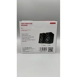 Колонки для комп’ютера JEDEL S-578, 2.0, 6 Вт, USB живлення, mini jack 3.5 мм, RGB підсвічування, чорні - мініатюра 6