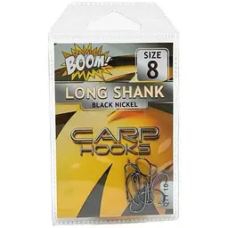 Гачок для мирної риби BOOM Long Shank №8 (10 шт/уп) (Black Nickel)