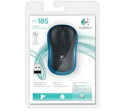 Миша бездротова Logitech M185 (910-002239) Blue USB - мініатюра 3
