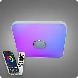 Люстра світлодіодна 517 Dlight RGB з пультом і колонкою 80Вт Білий (02164) - мініатюра 3