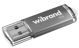 Флеш накопичувач USB 4Gb Wibrand Cougar, сріблястий, USB 2.0 (WI2.0/CU4P1S)