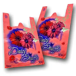 Пакет майка поліетиленова з малюнком 29х46 GS "Daisy Shuffle" рожева 250 шт/уп.