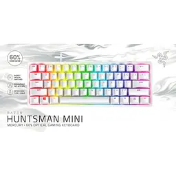 Клавіатура Razer Huntsman Mini Red Switch ENG Mercury Edition (RZ03-03390400-R3M1) [158741] - мініатюра 4