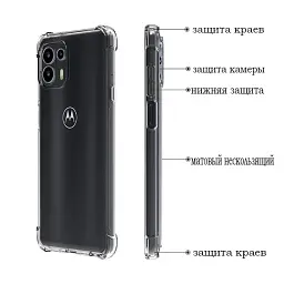 Панель BeCover Anti-Shock для Motorola Moto Edge 20 Lite Clear (707342) - мініатюра 2
