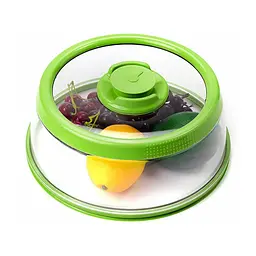 Вакуумна багаторазова кришка для продуктів Vacuum Food Sealer 19 см, A-plus Зелений 85746 - мініатюра 4