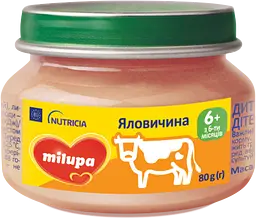 М'ясне пюре Milupa Яловичина, 80 г