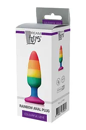 Райдужна анальна пробка Colourful Love Rainbow Anal Plug Medium - мініатюра 2
