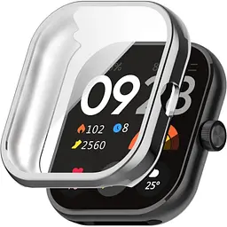 Чохол-накладка DK для Xiaomi Redmi Watch 4 Silicone Face Case (silver) - мініатюра 3