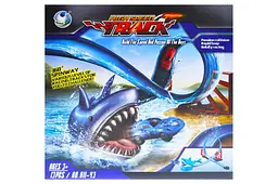 Дитячий автотрек запуск Акула з мертвою петлею та машинкою High Speed ​​Track Shark 011-43 у коробці р.32х31х10см