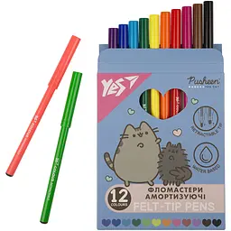 Набір фломастерів Yes Pusheen амортизуючих 12 шт. (650581) - мініатюра 3