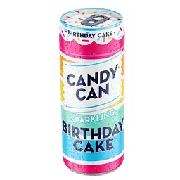 Напій газований Candy Can Birthday Cake зі смаком полуниці та ванілі 330 мл ж/б 