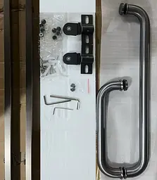 Душова кабіна з низьким піддоном Mixxus Lines SCT01-90x90x198-Tr Graphite New прозоре скло 6мм MI8429, Графит, прозорий, графіт - мініатюра 3