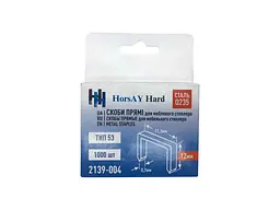 Скоби для степлера HorsAY Hard для будівельного степлера 11,3х0,7мм 1000шт