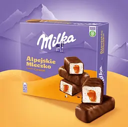 Цукерки пташине молоко Milka Alpine Milk Caramel 330г - мініатюра 4