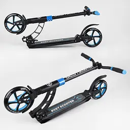 Самокат Best Scooter 94х14х41 см Чорно-синій 000231517 - мініатюра 3