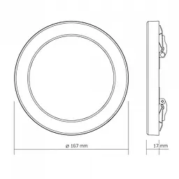 LED світильник круглий VIDEX DL6R 12W 3000K-4000K-6500K White - мініатюра 6