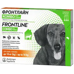 Краплі Boehringer Ingelheim Frontline Combo від бліх та кліщів для собак 2-10 кг 2.01 мл (3 шт. х 0.67 мл) (159917) - мініатюра 2