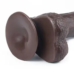 Фалоімітатор із присоскою LoveToy Sliding-Skin Dildo 7 17.5 см коричневий - мініатюра 7