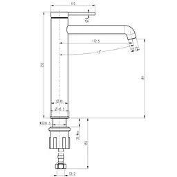 Змішувач для умивальника Topaz Loft TLF 32203-H75-C Хром - мініатюра 7