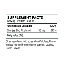 Мінерали Thorne Zinc Picolinate 30 мг 60 капсул - мініатюра 2