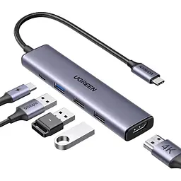 USB-хаб Ugreen CM478 5-in-1 (15495) [145377] - мініатюра 4