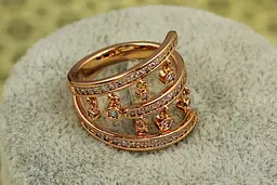 Кільце Xuping Jewelry забава з підвісками, що танцюють, р 16 золотисте
