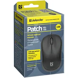 Мишка Defender Patch MS-759 Black (52759) - мініатюра 6