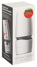 Мастурбатор Tenga Aero Silver Ring прозорий - мініатюра 3