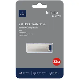 Флеш-накопичувач Wiwu Wi-FD002 Infinite USB 2.0, 32GB Silver - мініатюра 4