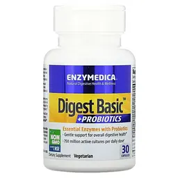 Ензими Digest Basic + Probiotics 30 капсул Enzymedica vit0006019