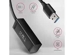 Мультипортовий адаптер AXAGON SuperSpeed Mini USB-A Black (HUE-M1A) - мініатюра 2