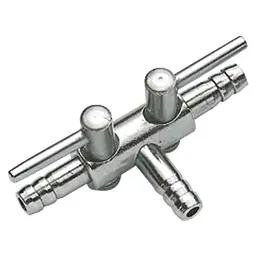 Кран на два виходи (метал) Hobby Metallic Air Valve 4/6 мм 2-Ways (63340) - мініатюра 1