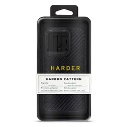 Чехол Harder Carbon Pattern для Apple iPhone 14 Pro Black (ARM76779) - мініатюра 3