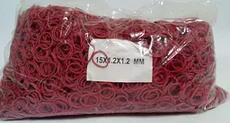 Банківські гумки, Plast, №15, червоні, 1,2 мм, діаметр 15 мм, 1 кг, для пакування та в'язання зелені