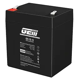 Аккумуляторная батарея GEM Battery 12V-5.0Ah, AGM, F1/F2, (GS 12-5) - миниатюра 1
