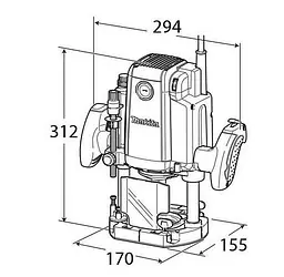 Фрезер Makita RP2301FCX 2100 Вт - мініатюра 2