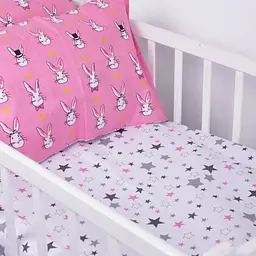 Наволочка MirSon Kids Time 17-0528 Bunnies pink Бязь різнокольорова - мініатюра 4