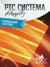 Тепловентилятор з авто-поворотом і нічником, 3 режими, Обігрівач-дуйка 2000W з імітацією каміна, Білий (3386509451) - мініатюра 3