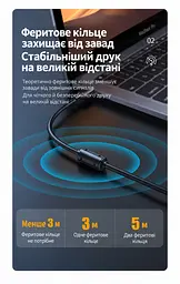 Кабель для принтера UGREEN US135 USB 2.0 USB-A - USB-B 5 м чорний (10352) - мініатюра 2
