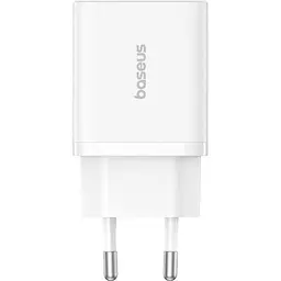 Мережевий зарядний пристрій Baseus Cube Baseus Cube 30W USB-A + USB-C Moon White (P10111404213-00) [132864] - мініатюра 2