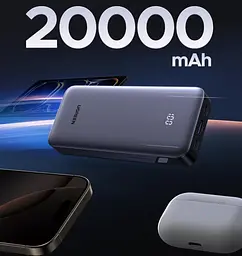 Повербанк Ugreen 20000 mAh 30W швидка та назкрізна зарядка з індикатором заряду для телефону та роутера - мініатюра 2