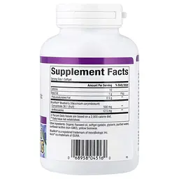 Концентрат чорниці Natural Factors BlueRich Bluberry Concentrate Super Strength, 90 капсул для підтримки зору та судин - мініатюра 2