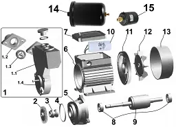 Насосна станція VOLKS pumpe WZ370 0,37кВт бак 2л - мініатюра 5